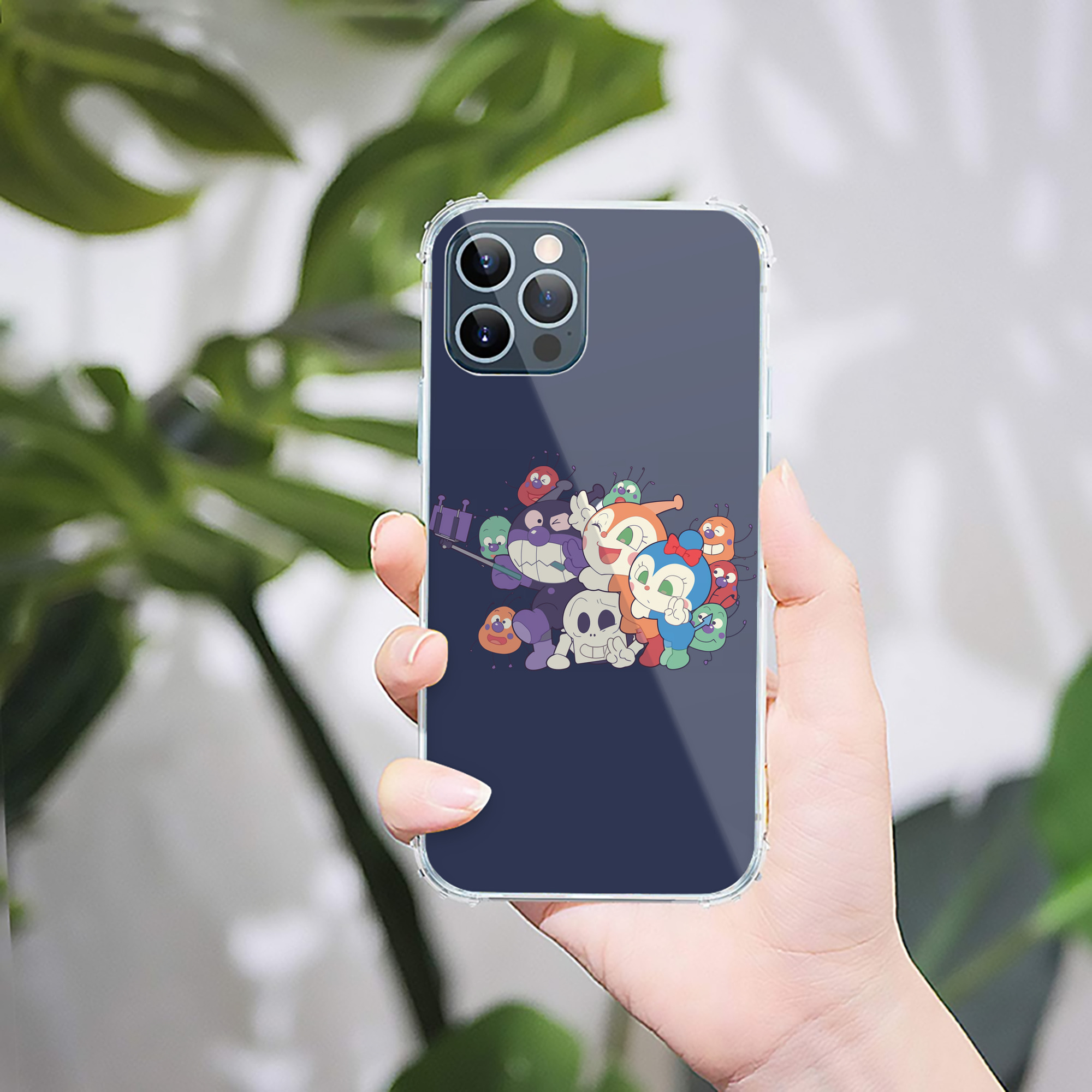 （画像用） アンパンマン Anpanman 【iPhone 12シリーズ対応】透明スマホケース（クリアソフトケース）
